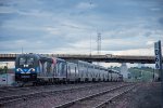 The westbound Builder departs Shelby